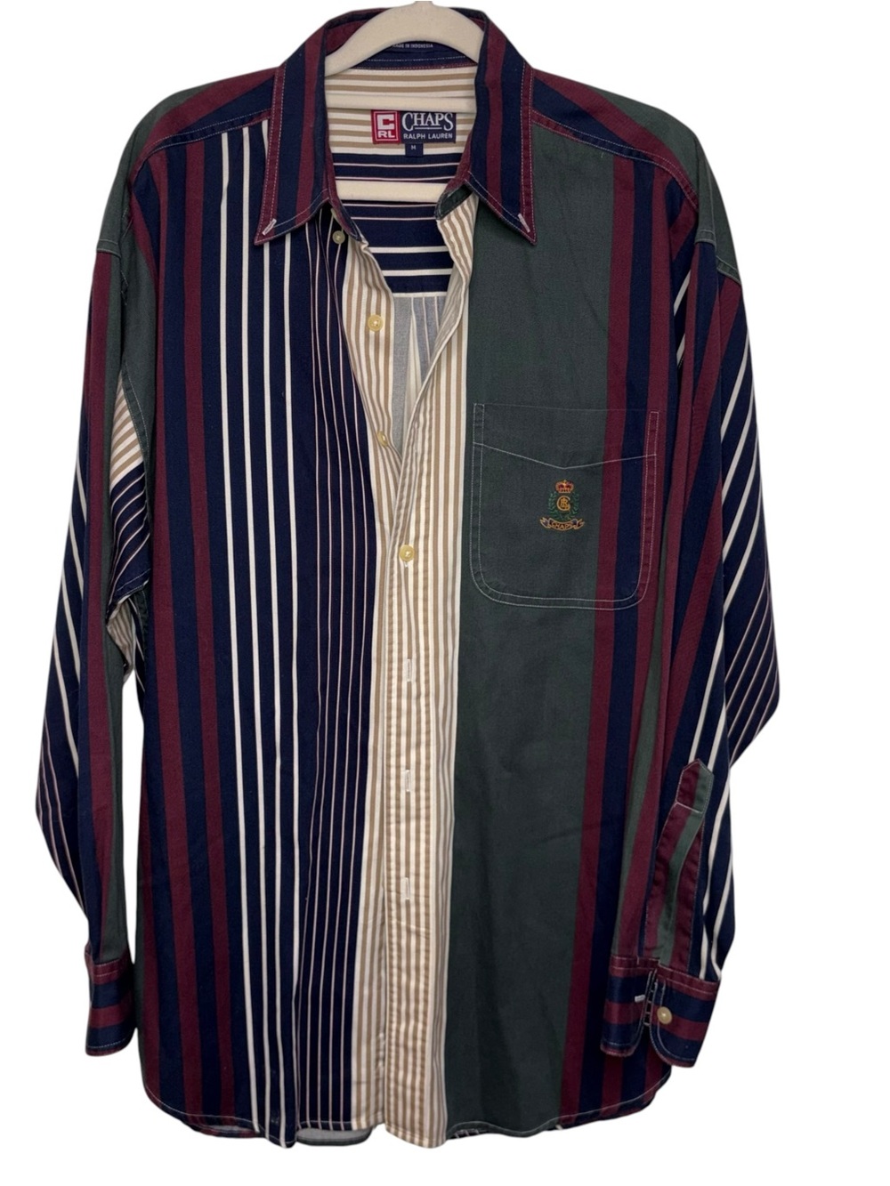 Vintage 90s CHAPS Ralph Lauren Colorblock Vertical Striped Shorts Mens M